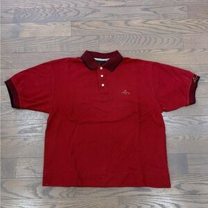 Men's Vintage Greg Norman Red Golf Polo Shirt